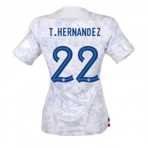 France Theo Hernandez #22 Replica Away Stadium Shirt for Women World Cup 2022 Short Sleeve